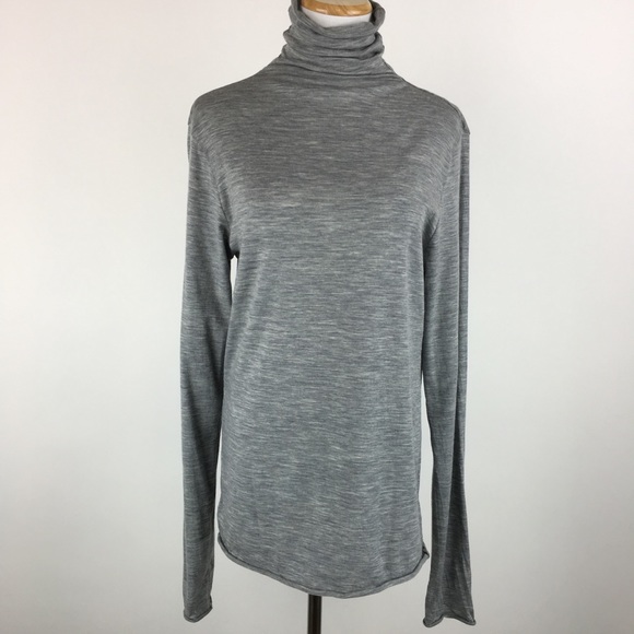 Tory Burch Tops - Tory Burch gray wool blend turtleneck Sz Large